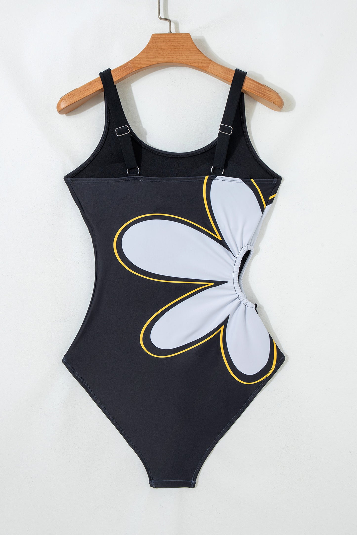 Floral Sleeveless Drawstring One-Piece Swimsuit