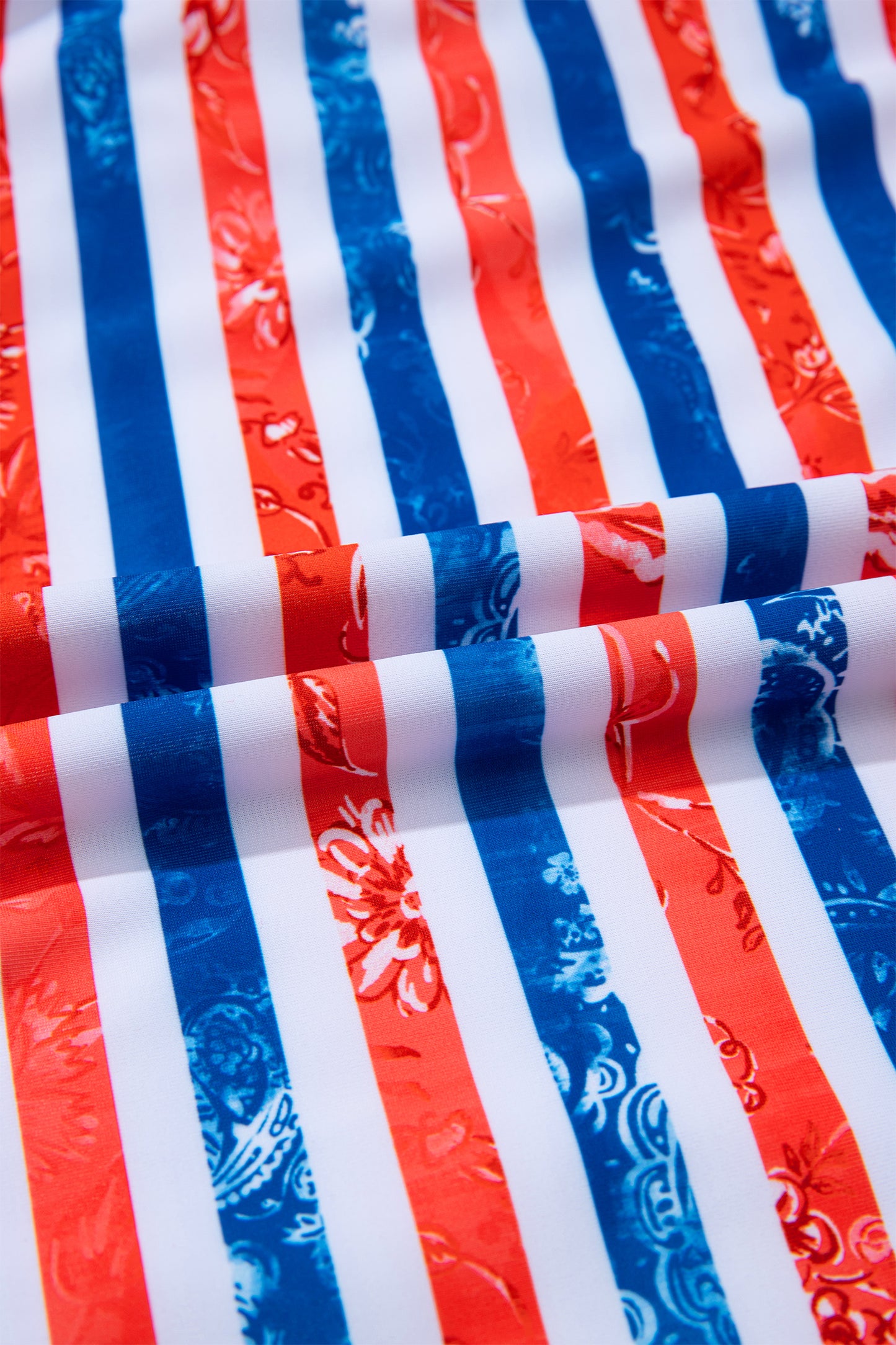 Americana Stripe Cutout Spaghetti Strap Swimsuit