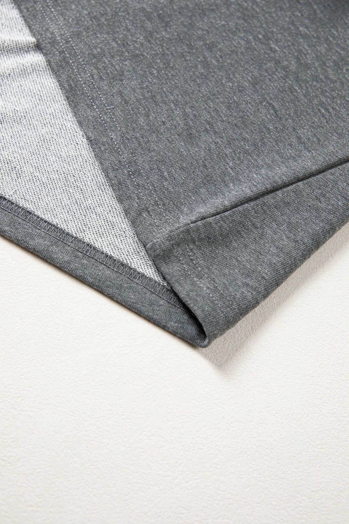 Colorblock Denim Patchwork Shirt Collar Blouse