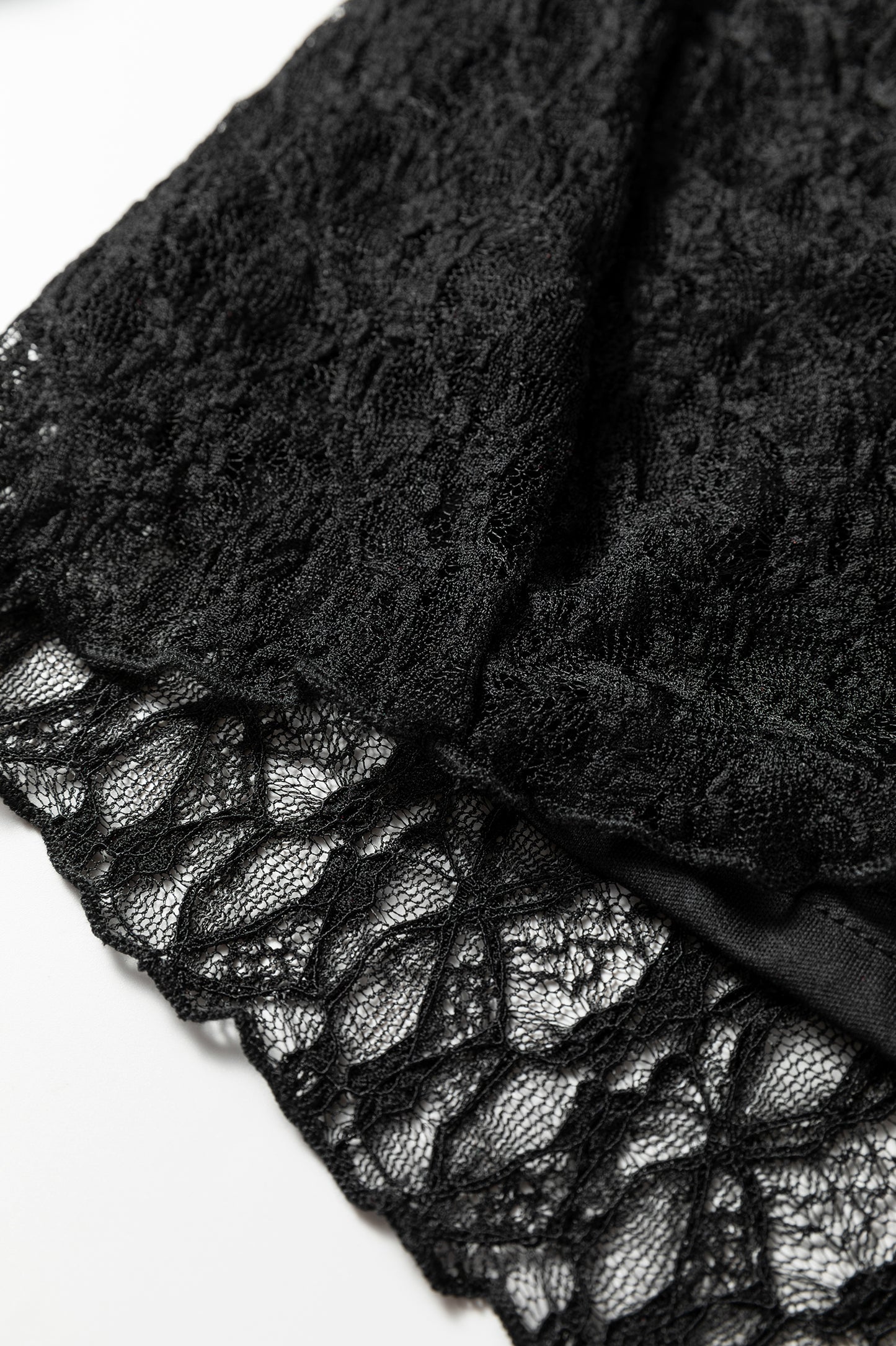 Lace Sheer Long Sleeve Henley Top