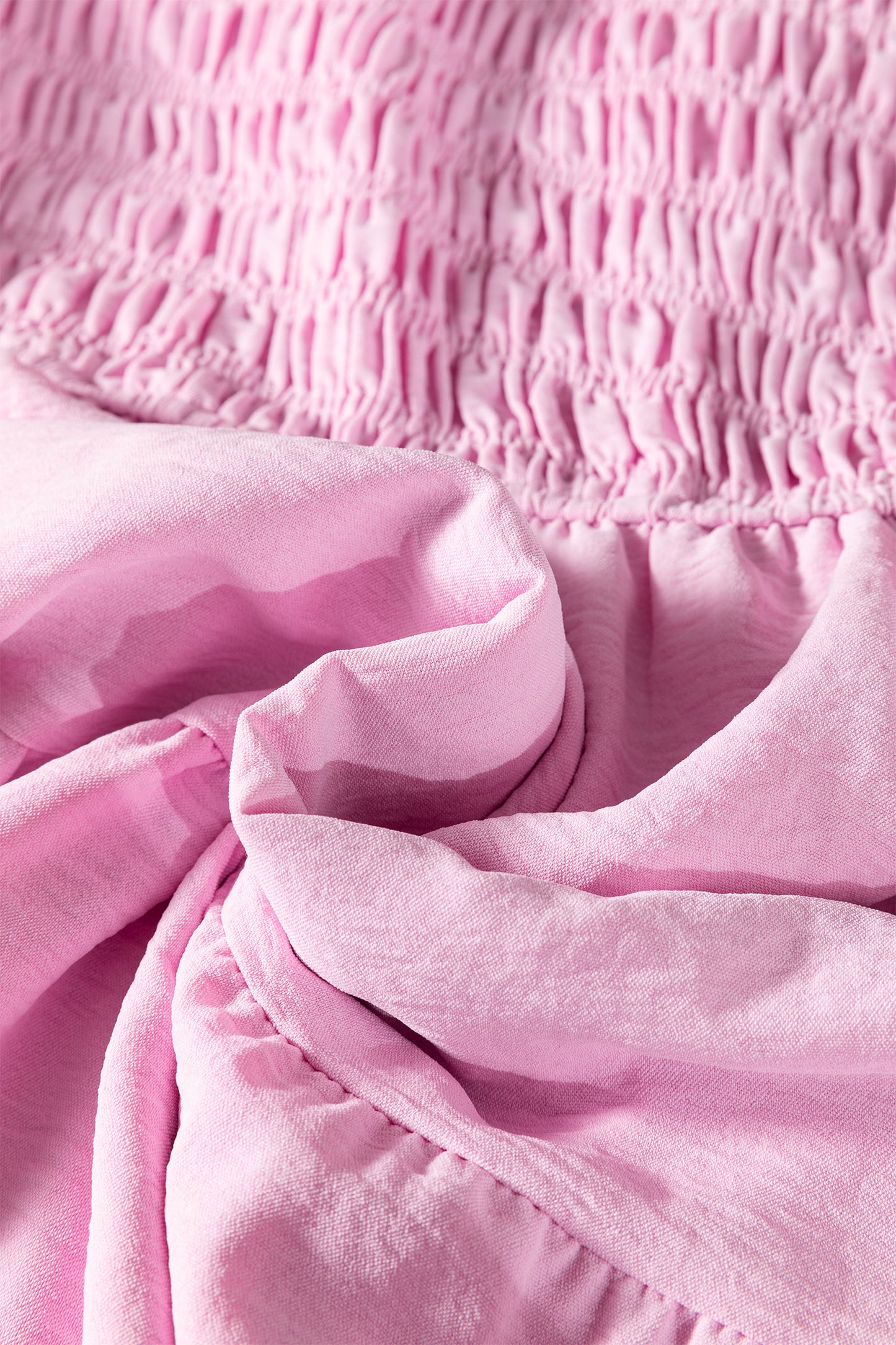 Smocked V-Neck Flutter Sleeve Tiered Midi Dress