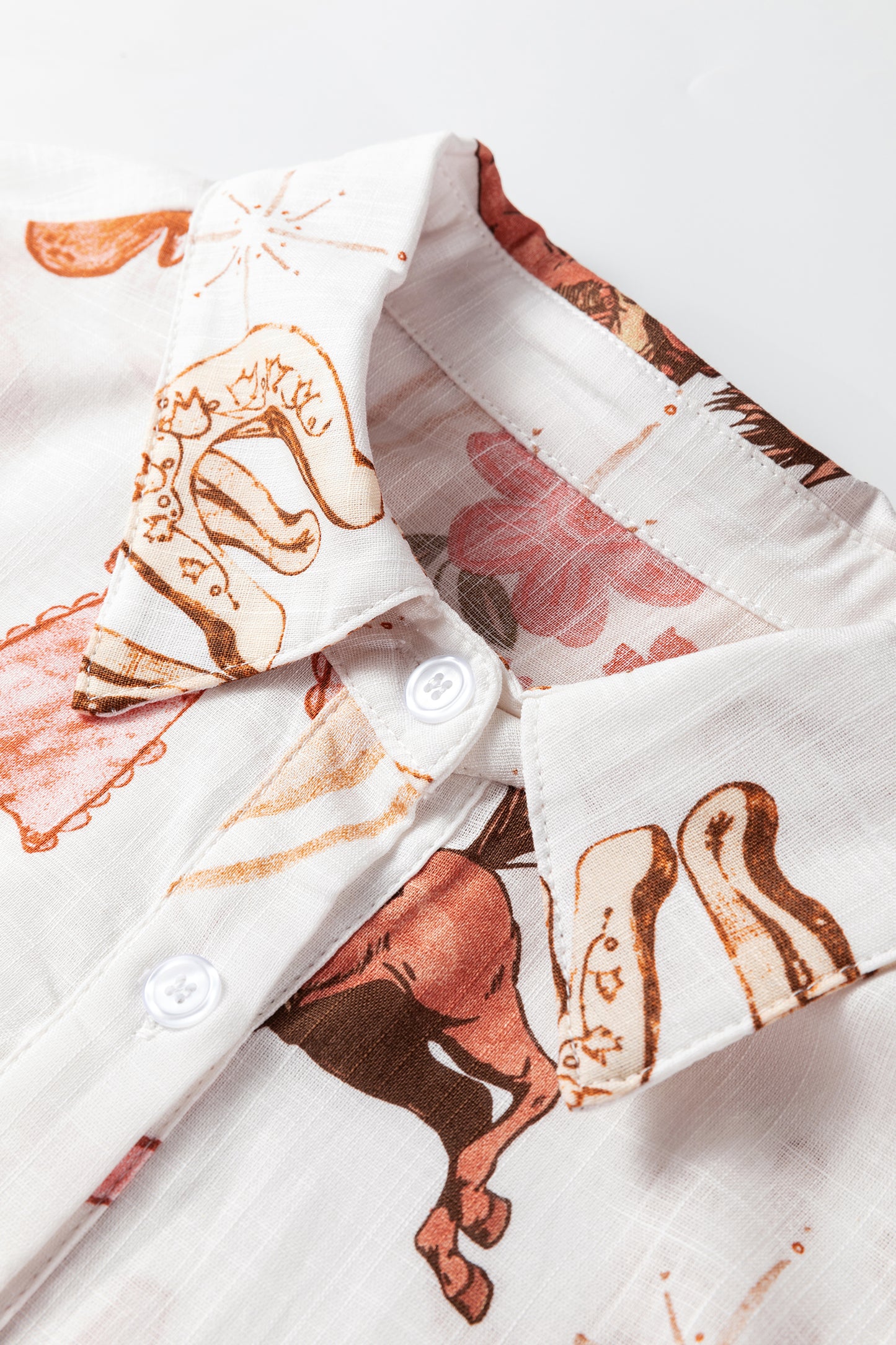 Western Rodeo Cowgirl Buttoned Long Sleeve Shirt