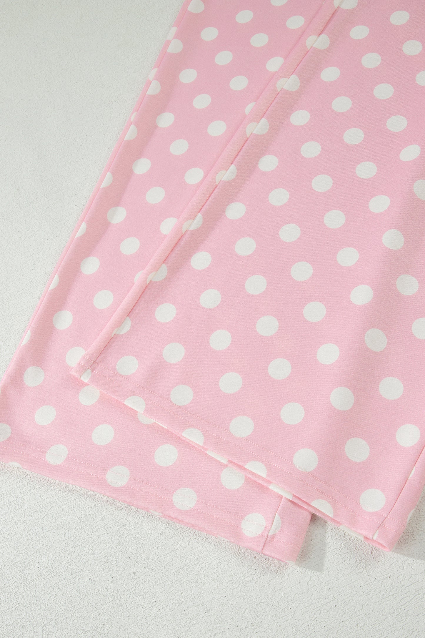 Polka Dot Mock Neck Top & Pants Set