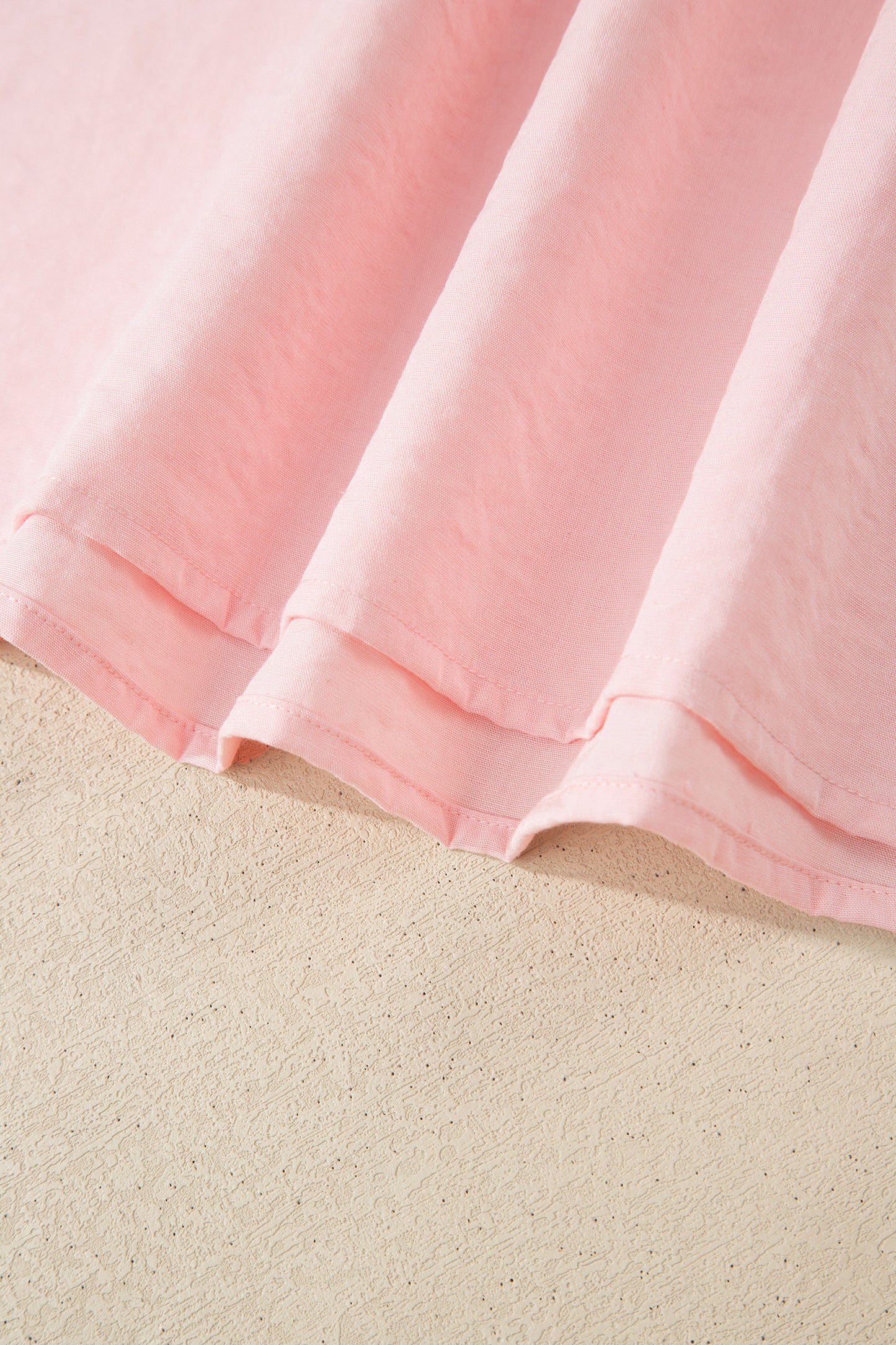 Scallop Trim Colorblock Puff Sleeve Mini Dress