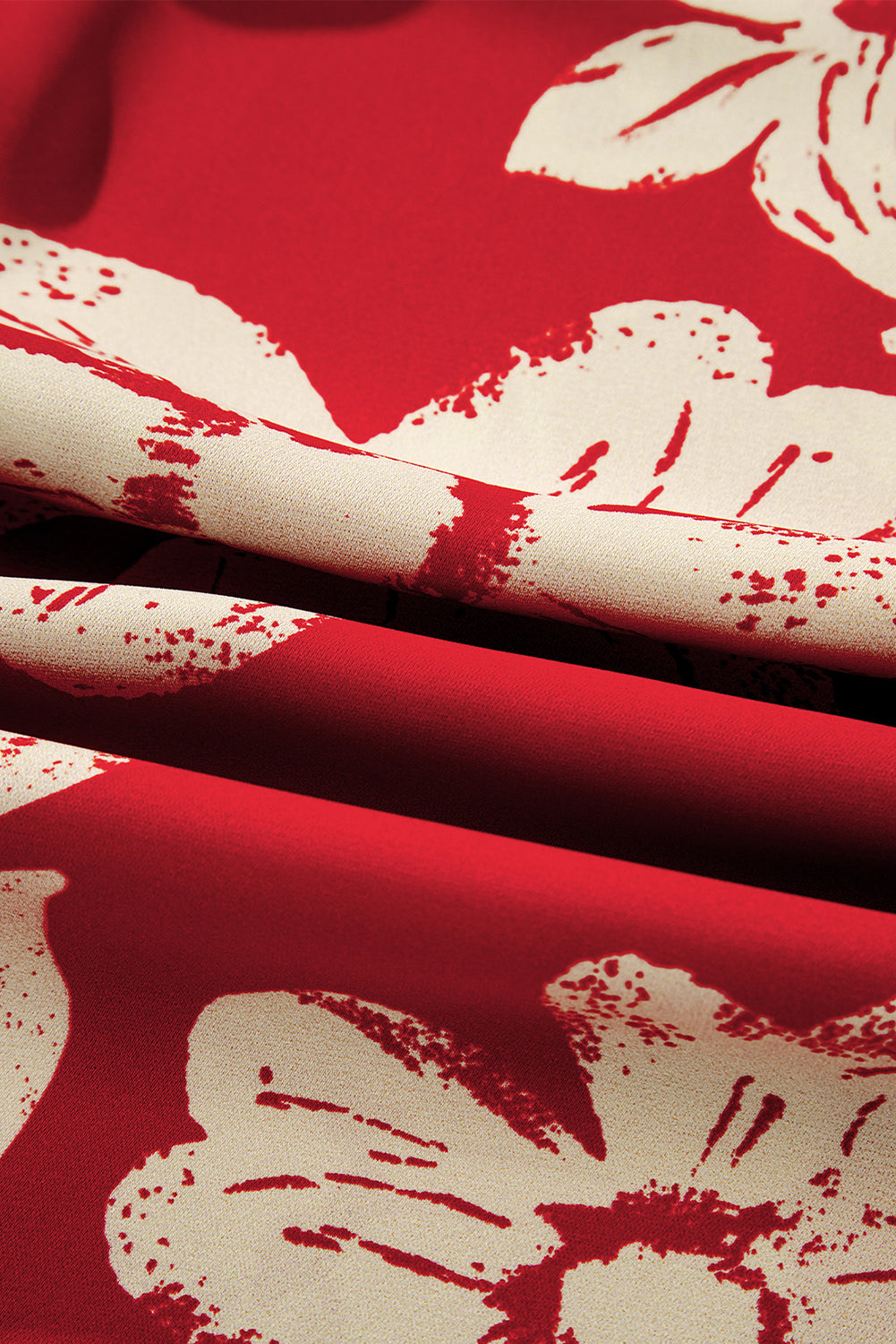 Flower Tied Neck Shirred Puff Sleeve Blouse