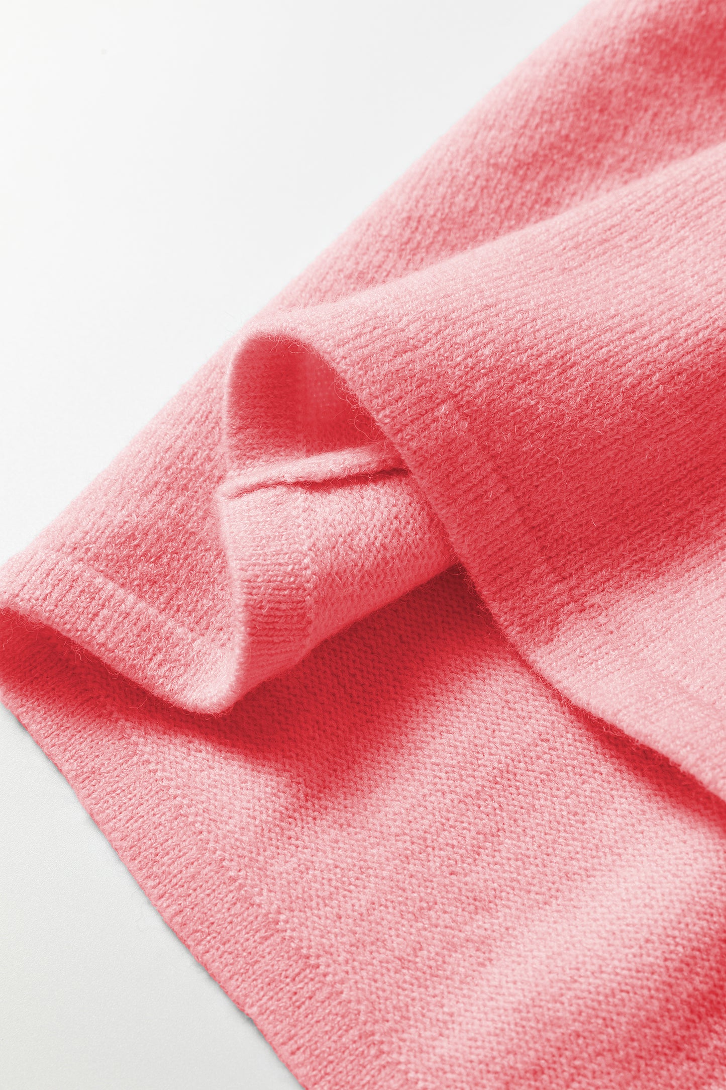 Solid 3/4 Sleeve Boxy Button-Down Cardigan