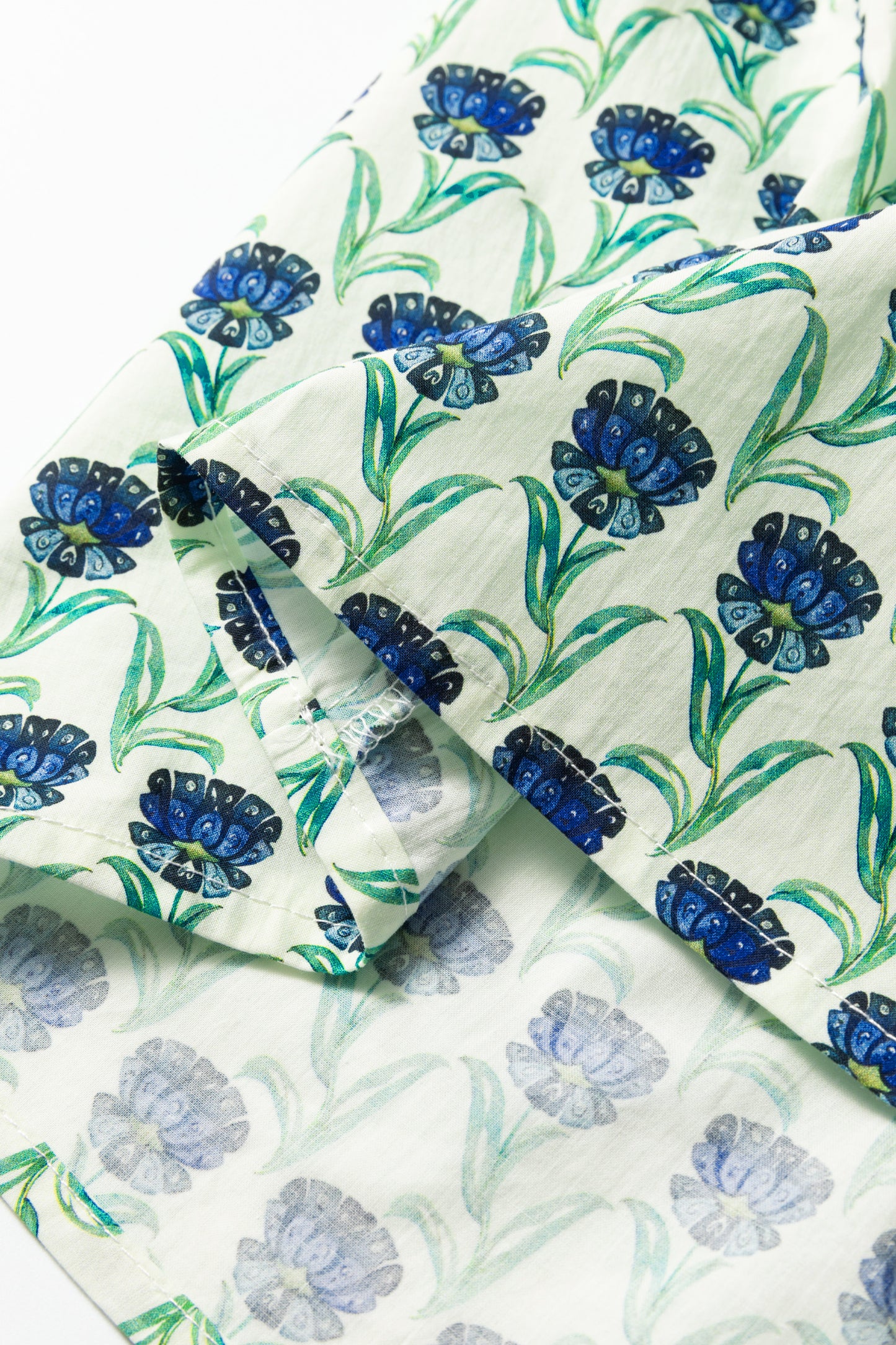 Floral Lace Trim Ruffle Long Sleeve Blouse