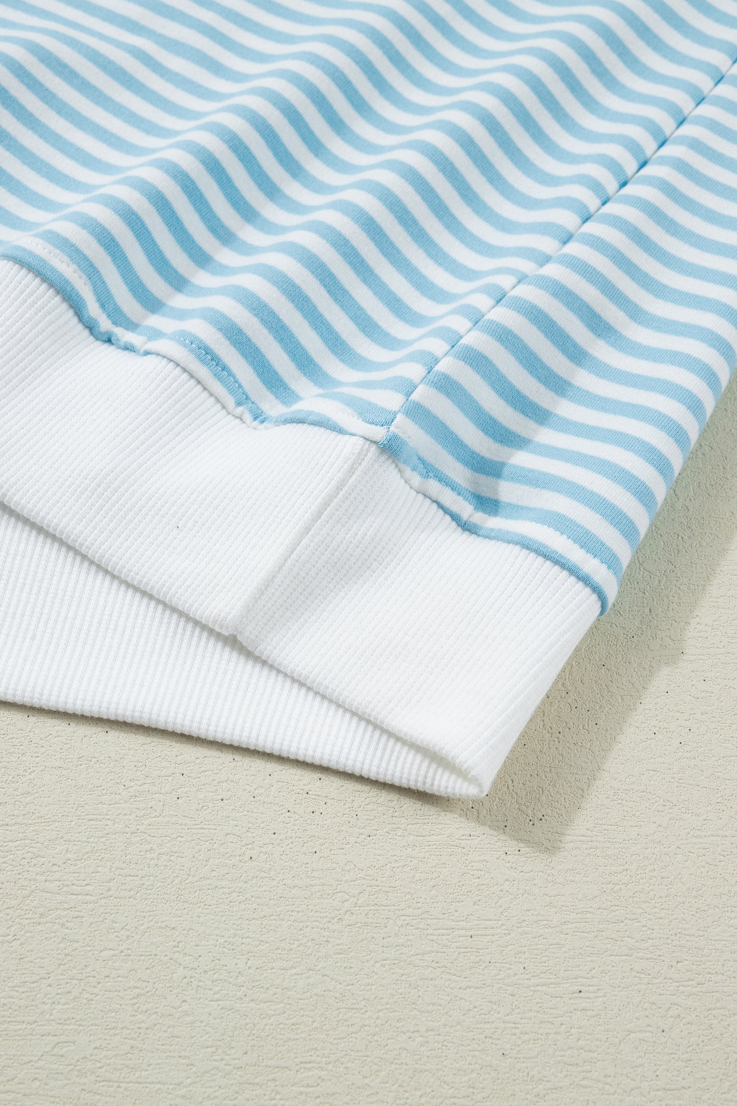 Stripe Contrast Mock Neck Tee & Shorts Set