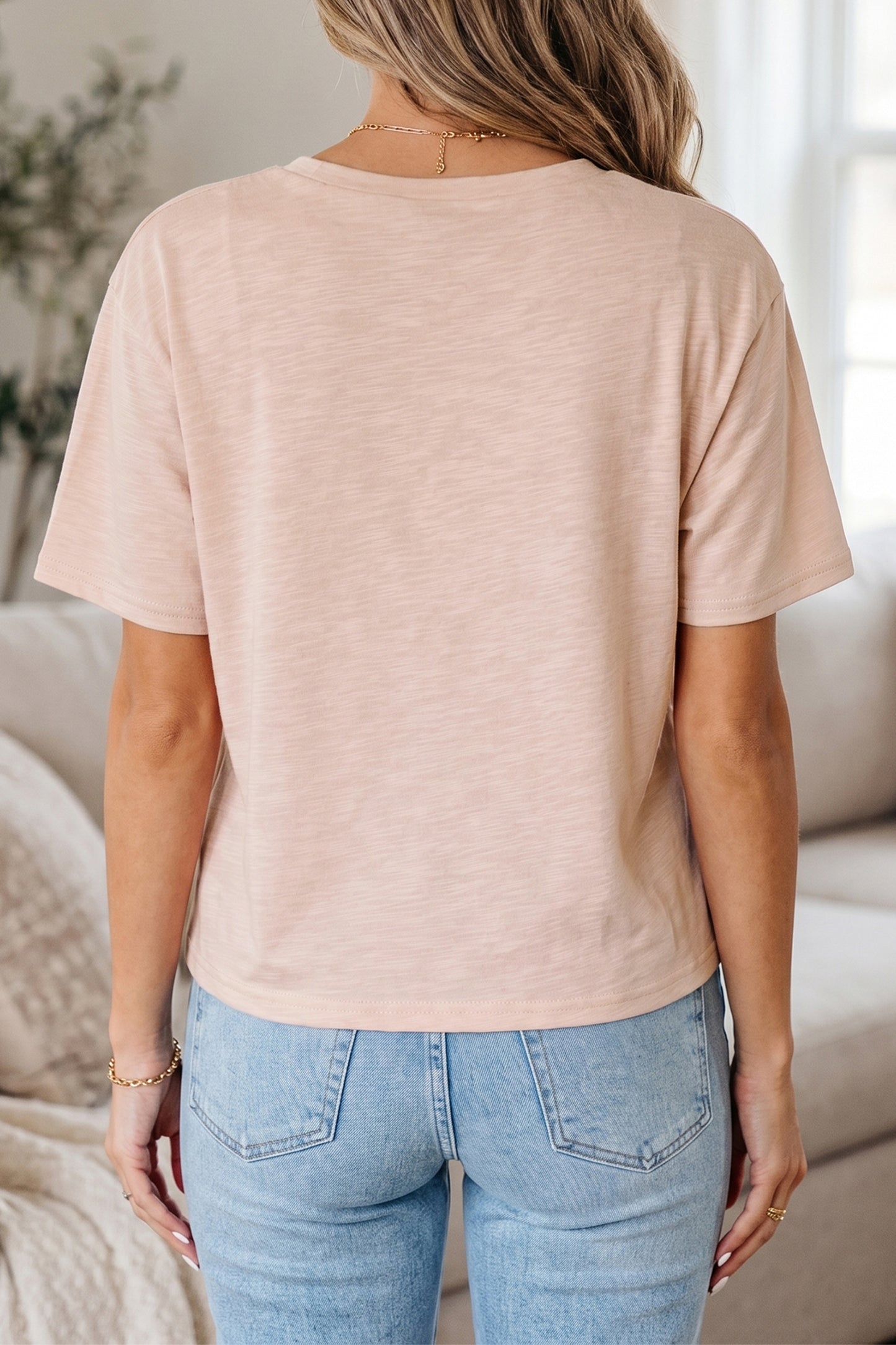 Western Lace Pearl Beaded Horse Shoe T-Shirt