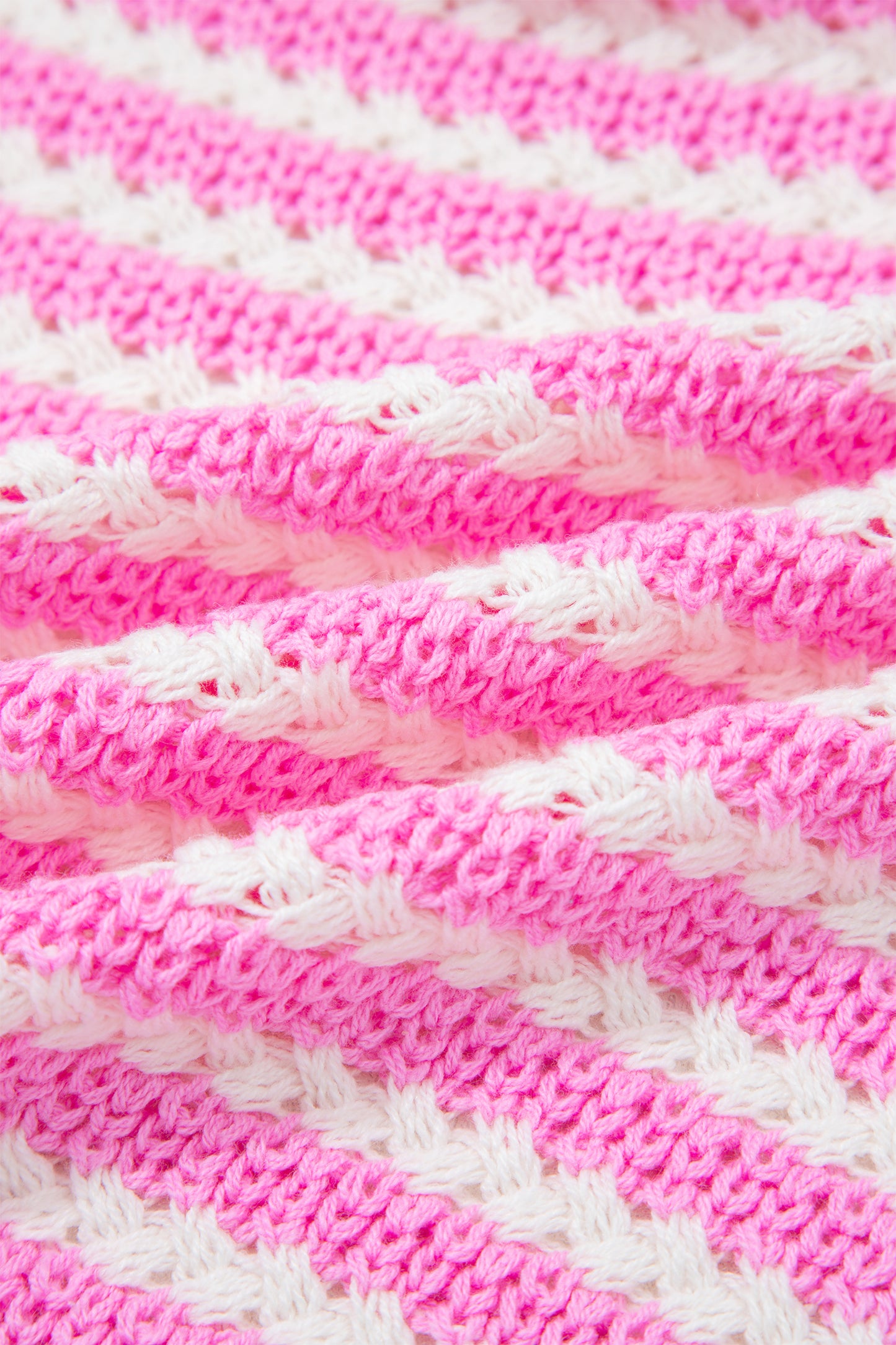 Stripe Bow Tie V-Neck Short Sleeve Sweater