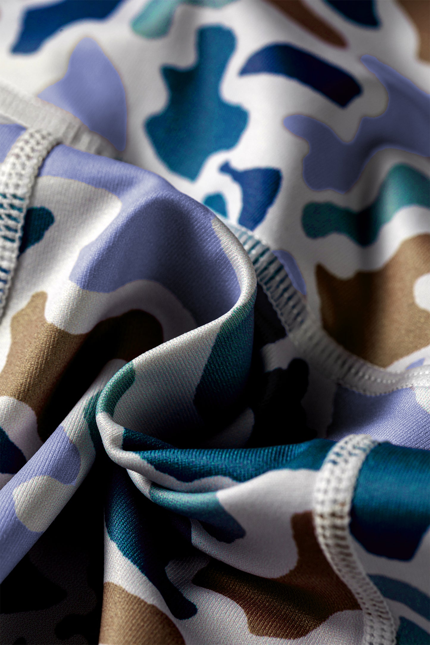 Abstract Camo Side Pocket Biker Shorts