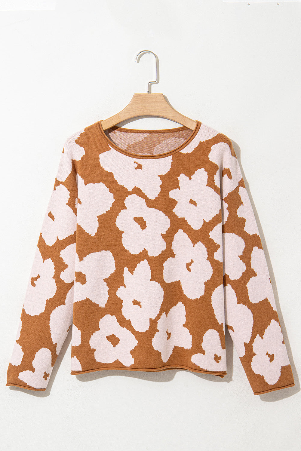 Floral Crewneck Long Sleeve Sweater