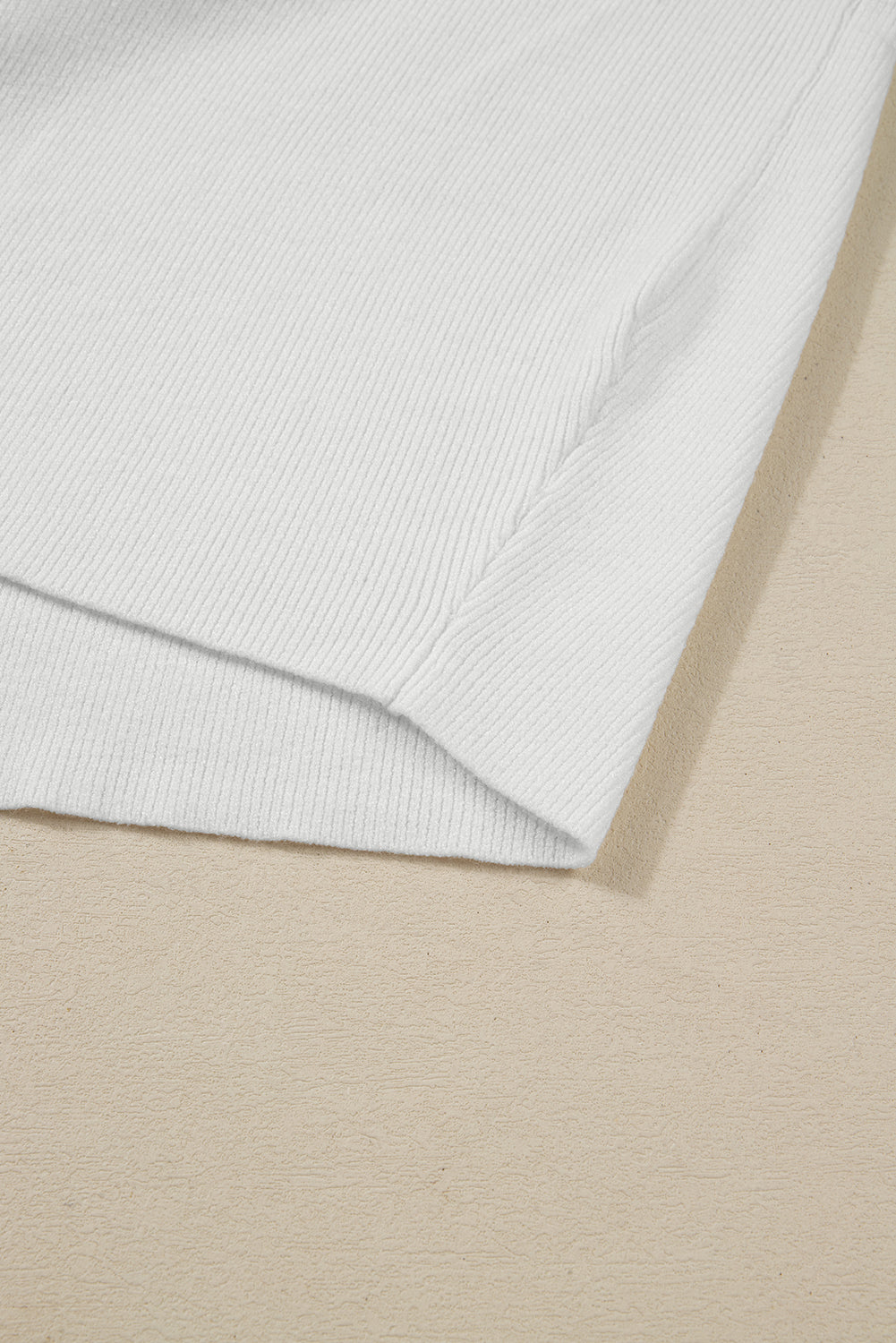 Colorblock Ribbed Knit Long Sleeve Sweater