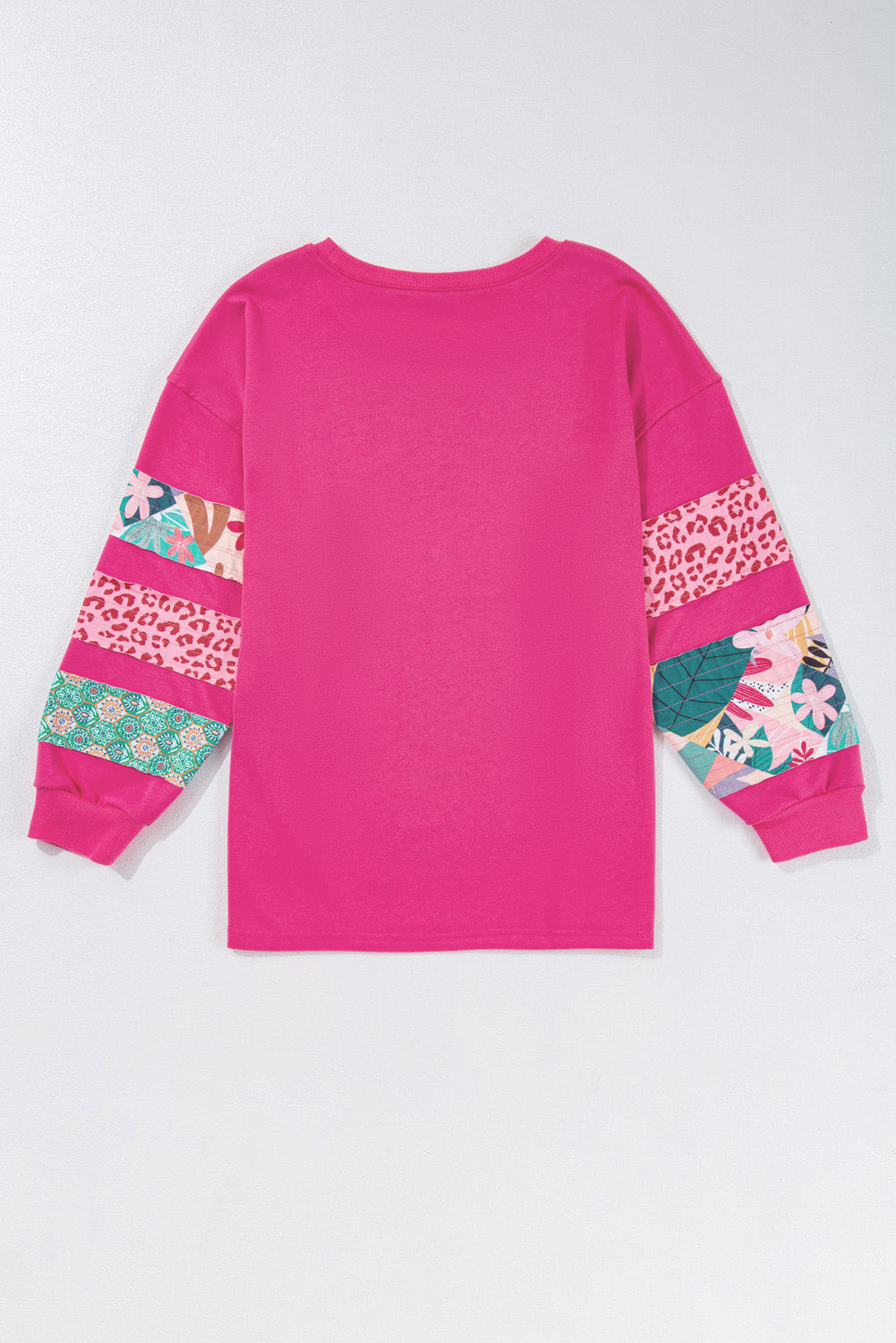 Plus Size Patchwork Long Sleeve Sweatshirt