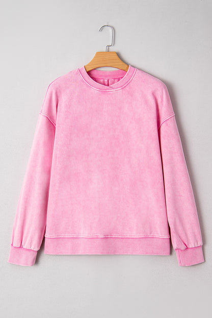 Valentine Solid Mineral Wash Crewneck Sweatshirt