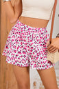 Leopard Elastic High Waist Shorts