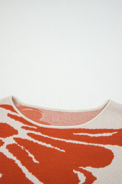 Floral Wide Long Sleeve Sweater