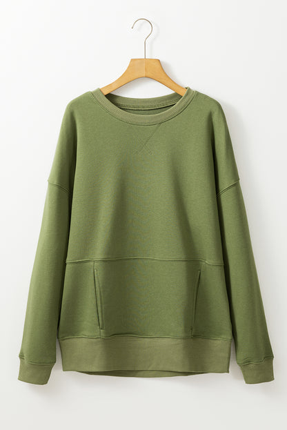 Kangaroo Pocket Drop Shoulder Sweatshirt