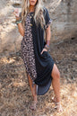 Leopard Colorblock T-Shirt Dress