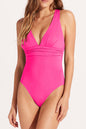 Deep V-Neck Monokini Swimsuit