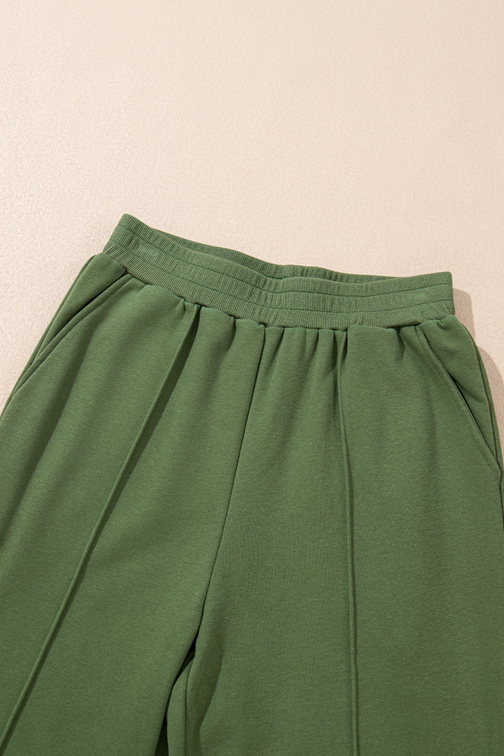 Solid Half Zip Pullover Top and Joggers Set