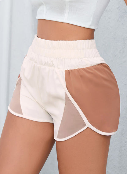 Colorblock High Waist Athletic Shorts