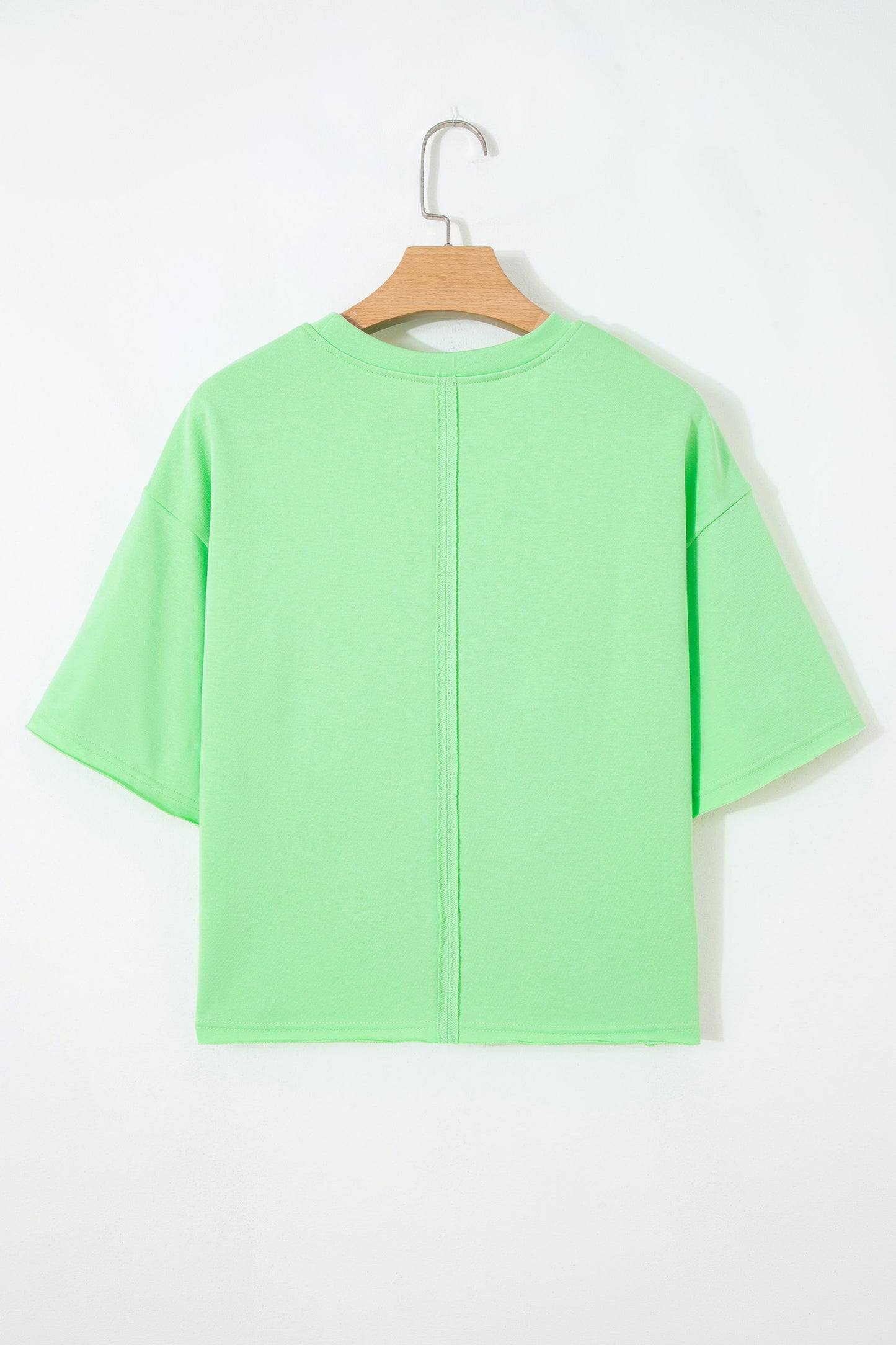 Crab Embroidered Patch Loose Round Neck Tee