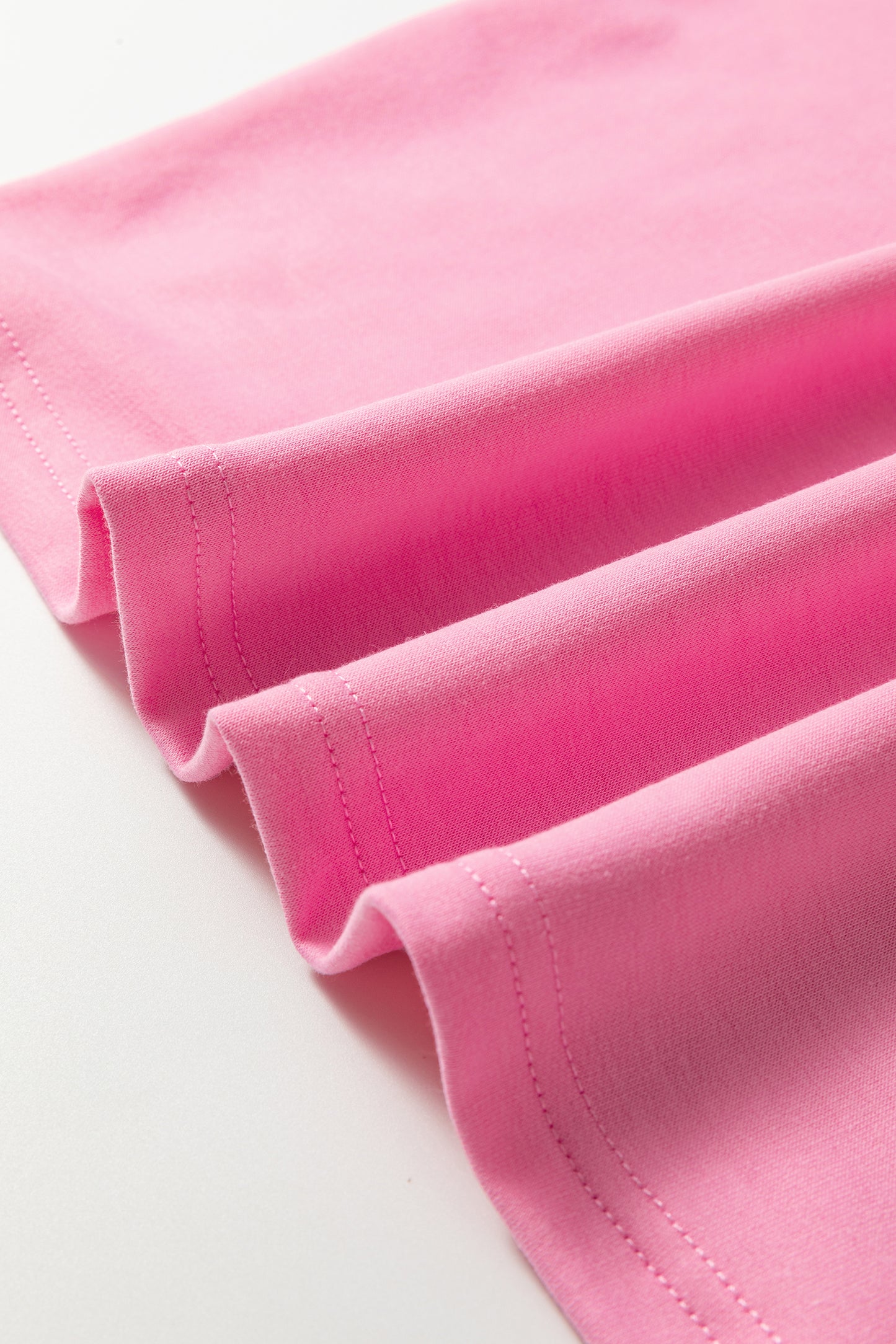 Solid V-Neck Tee and Drawstring Pants Set