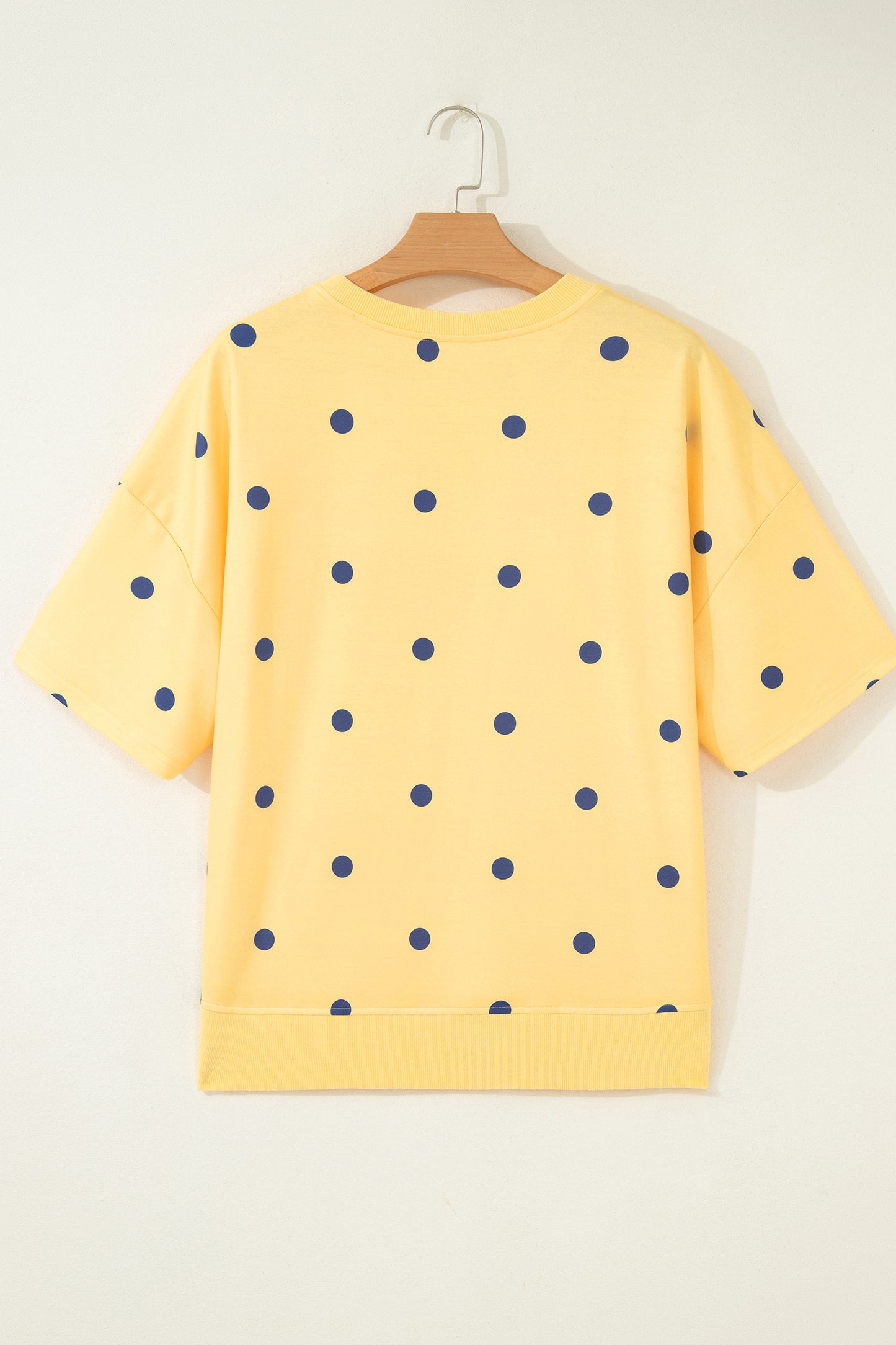 Retro Polka Dot Crossed Seam Oversize Tee