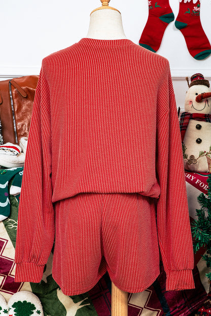 Plus Size Christmas MERRY Top and Shorts Set