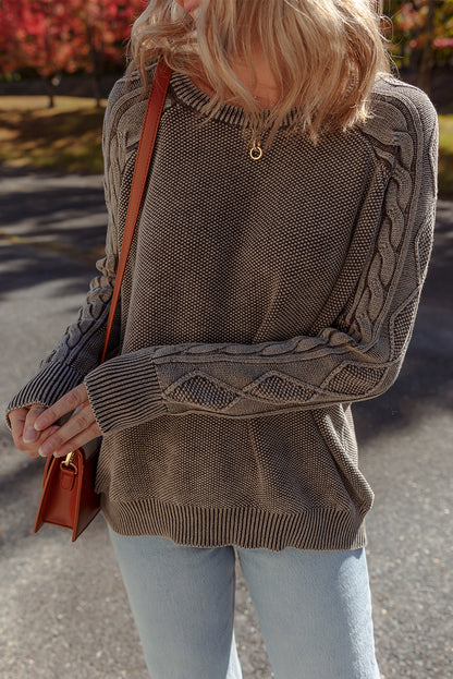 Cable Knit Long Sleeve Sweater