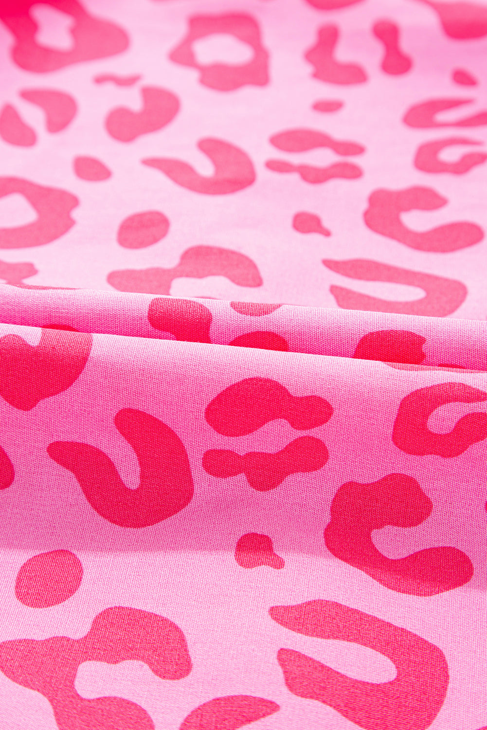 Leopard Puff Sleeve Tie-Front Mini Dress