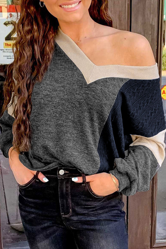 Colorblock Long Sleeve Top