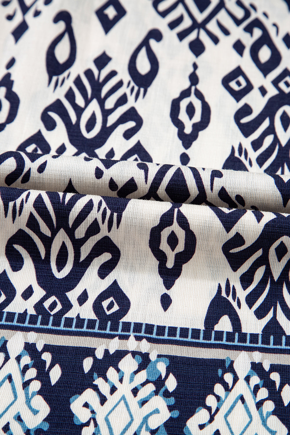 Boho Smocked High Waist Wide Leg Pants