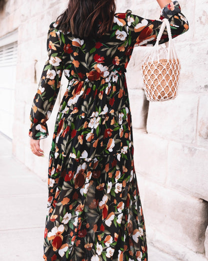 Floral Ruffle Tiered Maxi Dress