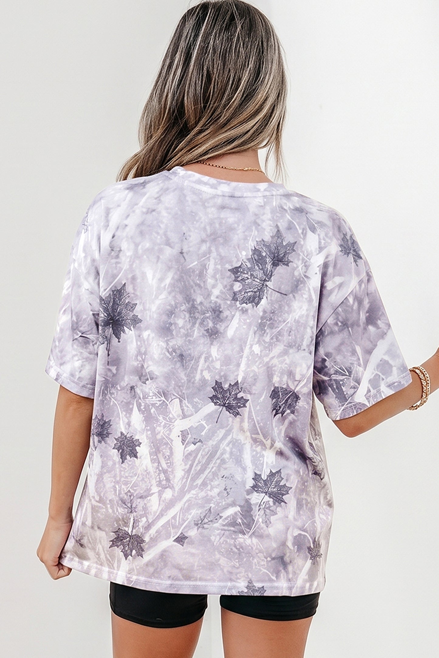 Camo Woodland Drop Shoulder Tunic Tee