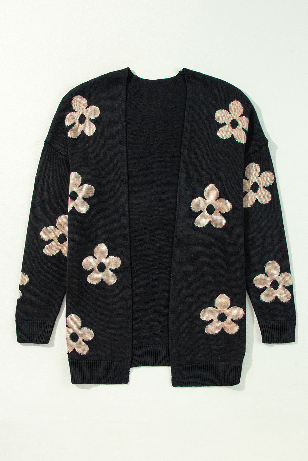Floral Open-Front Cardigan