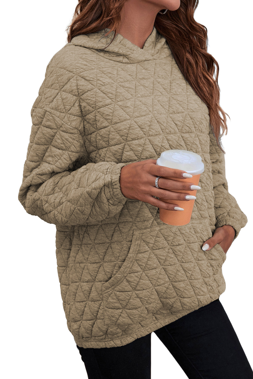 Quilted Kangaroo Pocket Hoodie