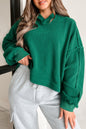 Sherpa Fleece Drop Shoulder Hoodie