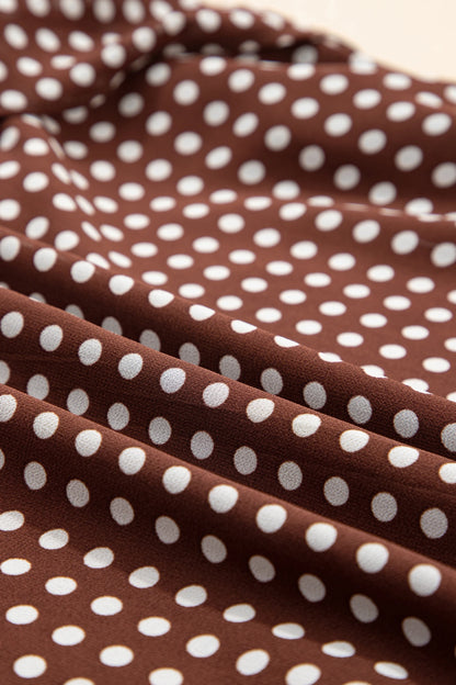 Polka Dot Backless Ruffle Tiered Maxi Dress