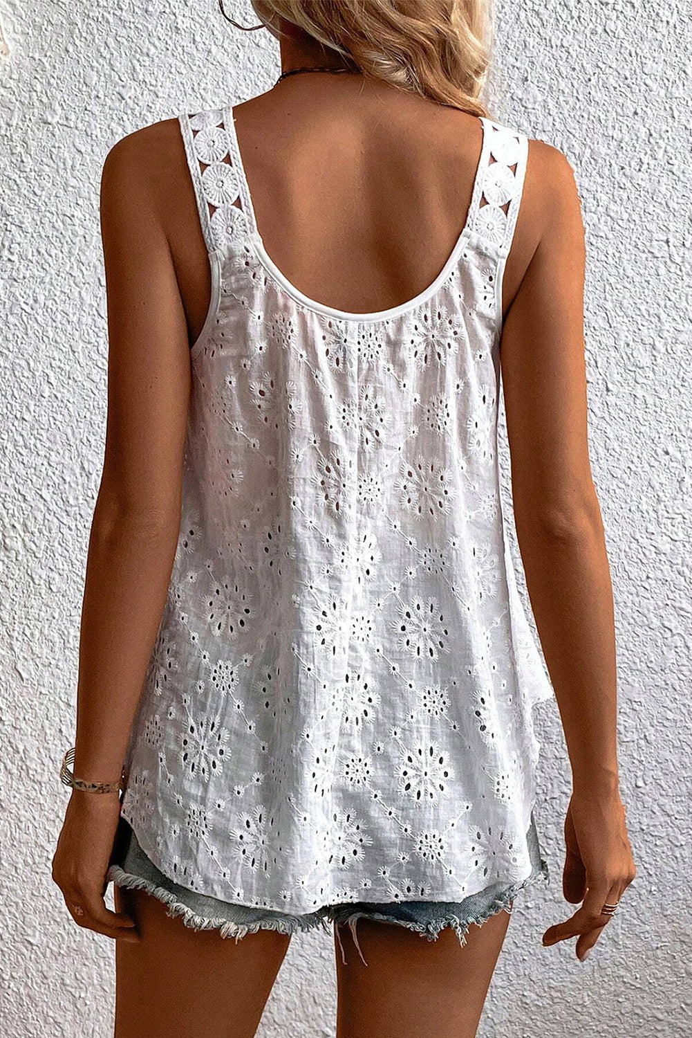 Eyelet Embroidered Tank Top