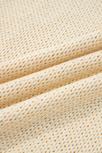 Solid Bow Tie Applique Cap Sleeve Sweater