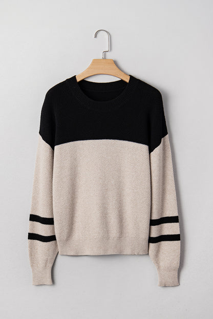Colorblock Stripe Long Sleeve Sweater