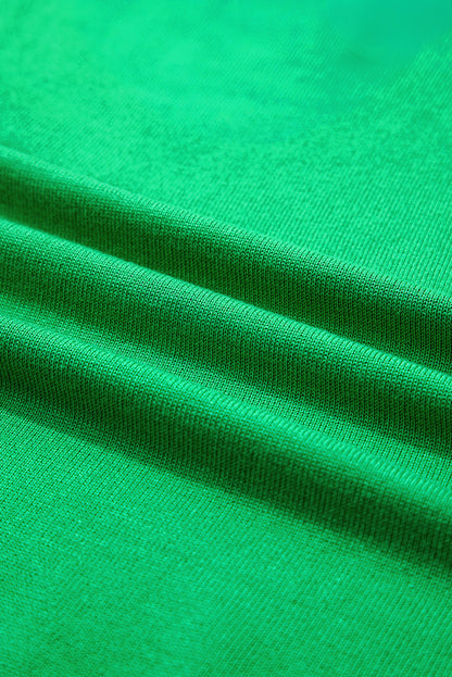 Contrast Trim Crewneck Short Sleeve Sweater