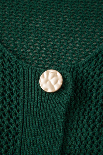 Plus Size Solid Button Front Sweater Cardigan