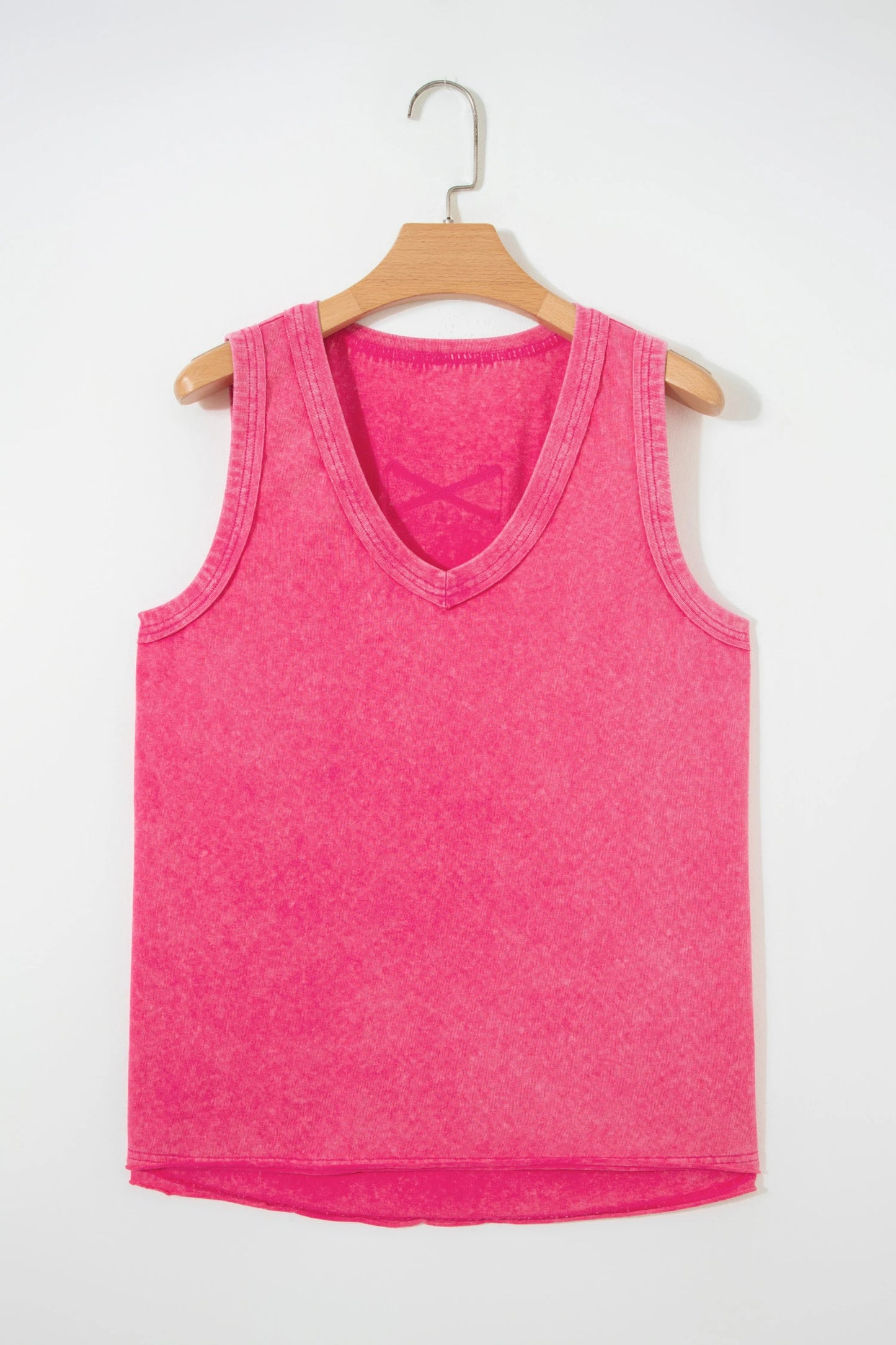 Mineral Wash V-Neck Tank Top