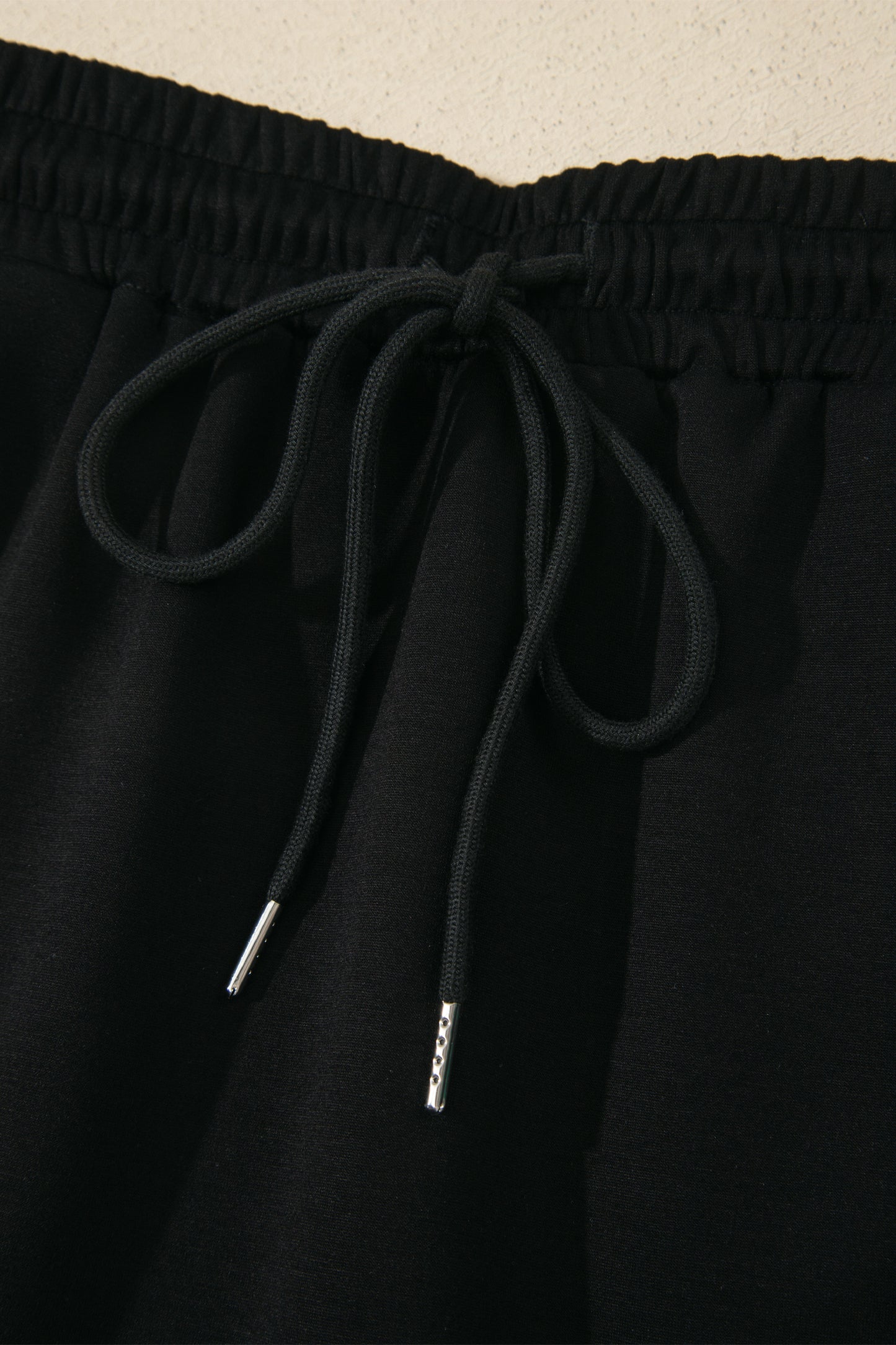 Stripe Trim Polo Tee & Drawstring Skirt Set