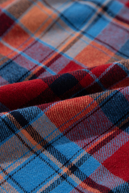 Plaid Button-Up Long Sleeve Shirt