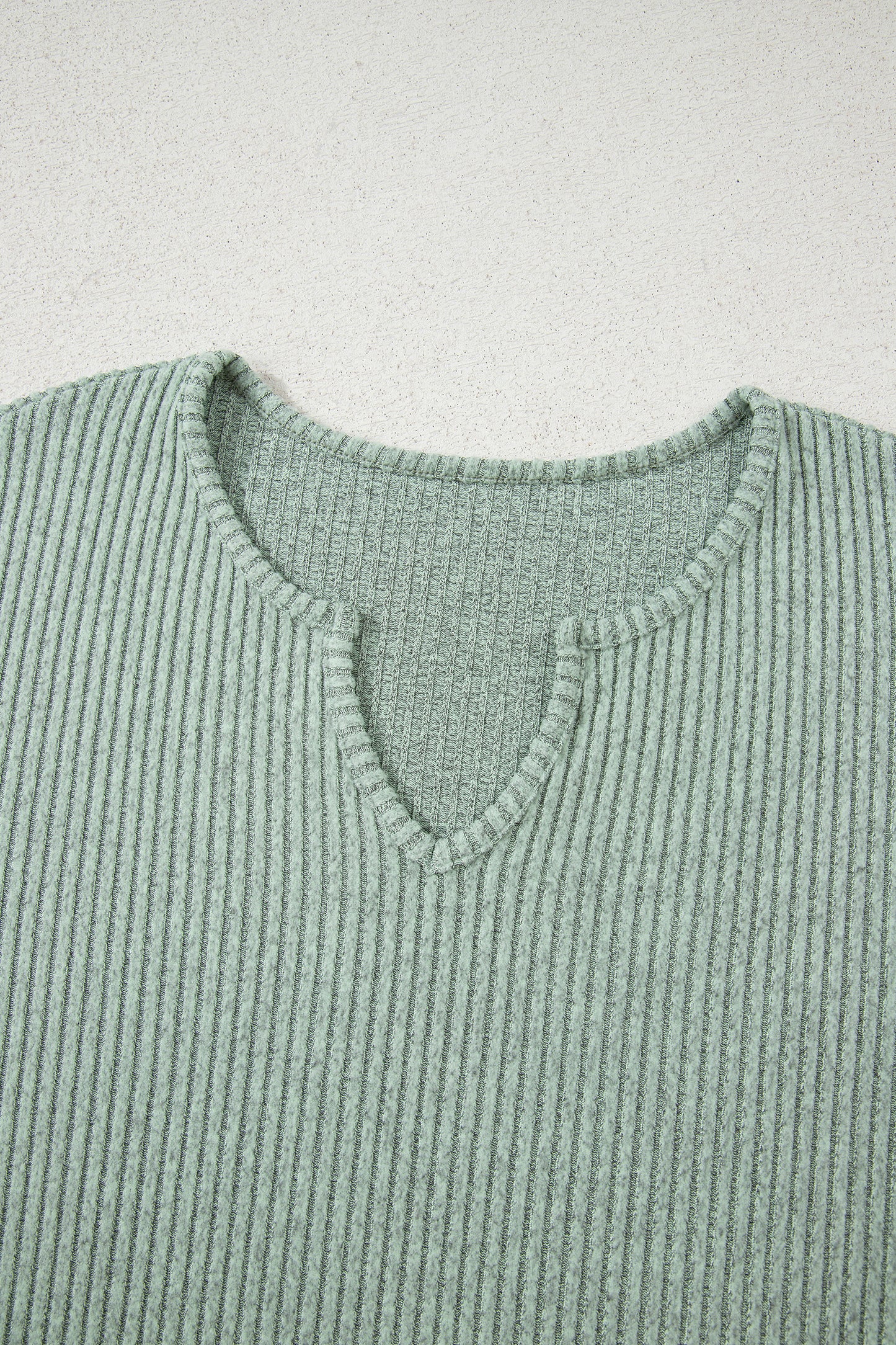 Ribbed Knit Long Sleeve Top and Leggings Set