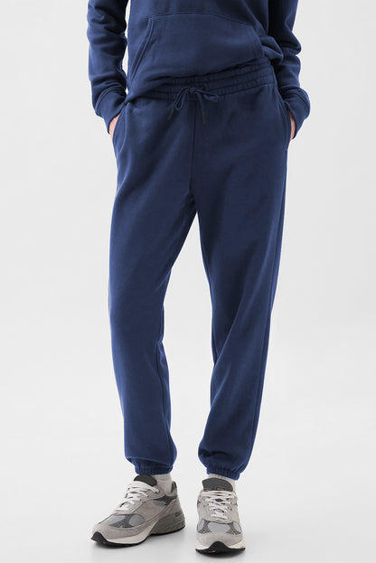 Solid Fleece Lined Pocketed Joggers